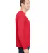 Bayside Apparel 3055 Union-Made Long Sleeve T-Shir in Red side view