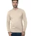 Bayside Apparel 3055 Union-Made Long Sleeve T-Shir in Sand front view