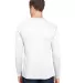 Bayside Apparel 3055 Union-Made Long Sleeve T-Shir in White back view