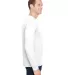 Bayside Apparel 3055 Union-Made Long Sleeve T-Shir in White side view