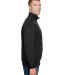 Bayside Apparel 920 USA-Made Quarter-Zip Pullover  in Black side view