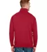 Bayside Apparel 920 USA-Made Quarter-Zip Pullover  in Cardinal back view