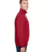 Bayside Apparel 920 USA-Made Quarter-Zip Pullover  in Cardinal side view