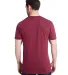 Bayside Apparel 5710 Unisex Triblend T-Shirt in Tri cranberry back view
