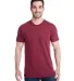 Bayside Apparel 5710 Unisex Triblend T-Shirt in Tri cranberry front view