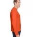 Bayside Apparel 5360 USA-Made Long Sleeve Performa in Bright orange side view