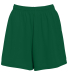 Augusta Sportswear 961 Girls' Wicking Mesh Short in Dark green front view