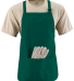 Augusta Sportswear 4250 Medium Length Apron with P in Dark green front view