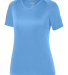 Augusta Sportswear 2793 Girls Attain Wicking Shirt in Columbia blue front view