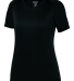 Augusta Sportswear 2792 Women's Attain Wicking Shi in Black front view