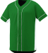 Augusta Sportswear 1661 Youth Slugger Jersey in Dark green/ wht front view