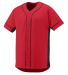 Augusta Sportswear 1661 Youth Slugger Jersey in Red/ black side view