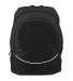 Augusta Sportswear 1915 Tri-Color Backpack in Black/ blk/ wht front view