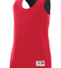 Augusta Sportswear 147 Women's Reversible Wicking  in Red/ black front view