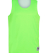 Augusta Sportswear 5023 Youth Reversible Wicking T in Lime/ white front view