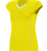 Augusta Sportswear 1219 Girls' Blash Jersey in Pow yellow/ wht front view