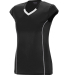 Augusta Sportswear 1219 Girls' Blash Jersey in Black/ white side view