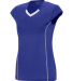 Augusta Sportswear 1219 Girls' Blash Jersey in Purple/ white side view