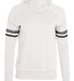 Augusta Sportswear 5440 Women's Spry Hoodie in White/ blk/ grph front view