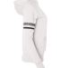 Augusta Sportswear 5440 Women's Spry Hoodie in White/ blk/ grph side view