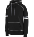 Augusta Sportswear 5440 Women's Spry Hoodie in Black/ wht/ grph side view