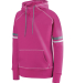 Augusta Sportswear 5440 Women's Spry Hoodie in Pw pnk/ wht/ grp side view