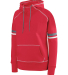 Augusta Sportswear 5440 Women's Spry Hoodie in Red/ white/ grph side view