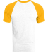 Augusta Sportswear 424 Youth Short Sleeve Baseball in White/ gold back view