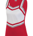 Augusta Sportswear 9141 Girl's Pike Shell in Red/ wh/ mtl slv front view