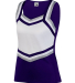 Augusta Sportswear 9141 Girl's Pike Shell in Prpl/ wh/ mt slv side view