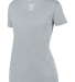 Augusta Sportswear 2902 Ladies Shadow Tonal Heathe in Silver front view