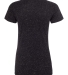 J America 8136 Women's Glitter V-Neck T-Shirt BLACK back view
