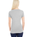 J America 8136 Women's Glitter V-Neck T-Shirt in Oxford back view