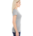 J America 8136 Women's Glitter V-Neck T-Shirt in Oxford side view