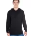 J America 8228 Hooded Game Day Jersey T-Shirt BLACK front view