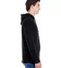 J America 8228 Hooded Game Day Jersey T-Shirt BLACK side view
