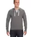 J America 8231 Sport Lace Jersey Hooded Pullover T CHARCOAL HTR front view