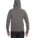 J America 8231 Sport Lace Jersey Hooded Pullover T CHARCOAL HTR back view