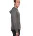 J America 8231 Sport Lace Jersey Hooded Pullover T CHARCOAL HTR side view