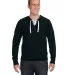 J America 8231 Sport Lace Jersey Hooded Pullover T BLACK front view