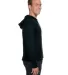 J America 8231 Sport Lace Jersey Hooded Pullover T BLACK side view
