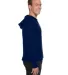 J America 8231 Sport Lace Jersey Hooded Pullover T NAVY side view