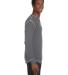 J America 8238 Vintage Long Sleeve Thermal T-Shirt in Chrl htr/ vnt wh side view