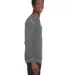 J America 8238 Vintage Long Sleeve Thermal T-Shirt CHRL HTR/ VNT WH side view