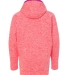 J America 8610 Youth Cosmic Fleece Hooded Pullover FRE CRL/ MAGENTA back view