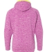 J America 8610 Youth Cosmic Fleece Hooded Pullover MAGENTA/ NEON YL back view