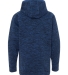 J America 8610 Youth Cosmic Fleece Hooded Pullover NAVY FLECK/ NAVY back view