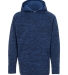 J America 8610 Youth Cosmic Fleece Hooded Pullover NAVY FLECK/ NAVY front view
