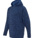 J America 8610 Youth Cosmic Fleece Hooded Pullover NAVY FLECK/ NAVY side view