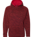 J America 8610 Youth Cosmic Fleece Hooded Pullover RED FLECK/ RED front view
